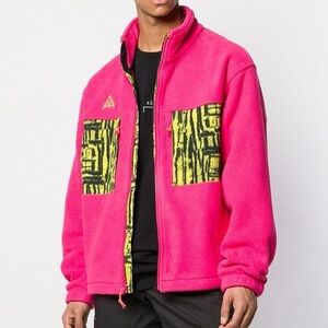 Nike ACG Fleece Jacket in Pink & Yellow